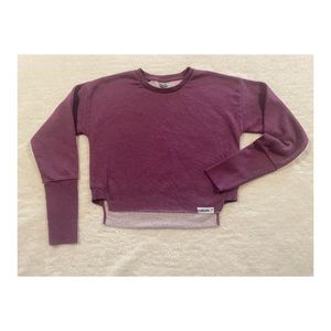 Gymshark Cropped Sweatshirt Raw Hem Hi Lo Medium